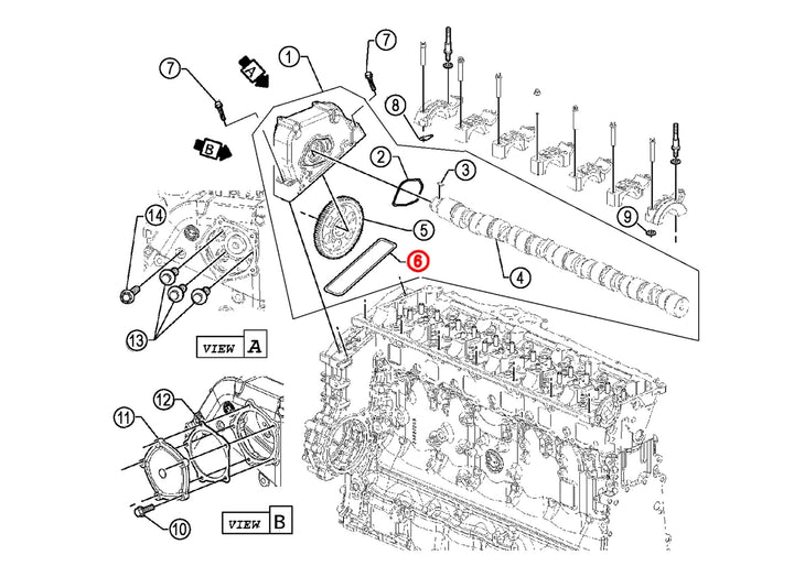 Seal Camshaft Cover Perimeter S60 Blue ( 23527416 )