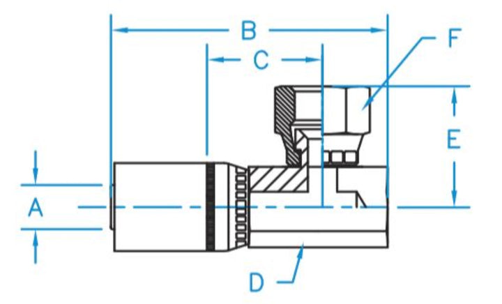 Adaptador de conexión giratorio de 90° de 1/2" x 3/8" (diámetro exterior del tubo de 1/2") (juego de 5)