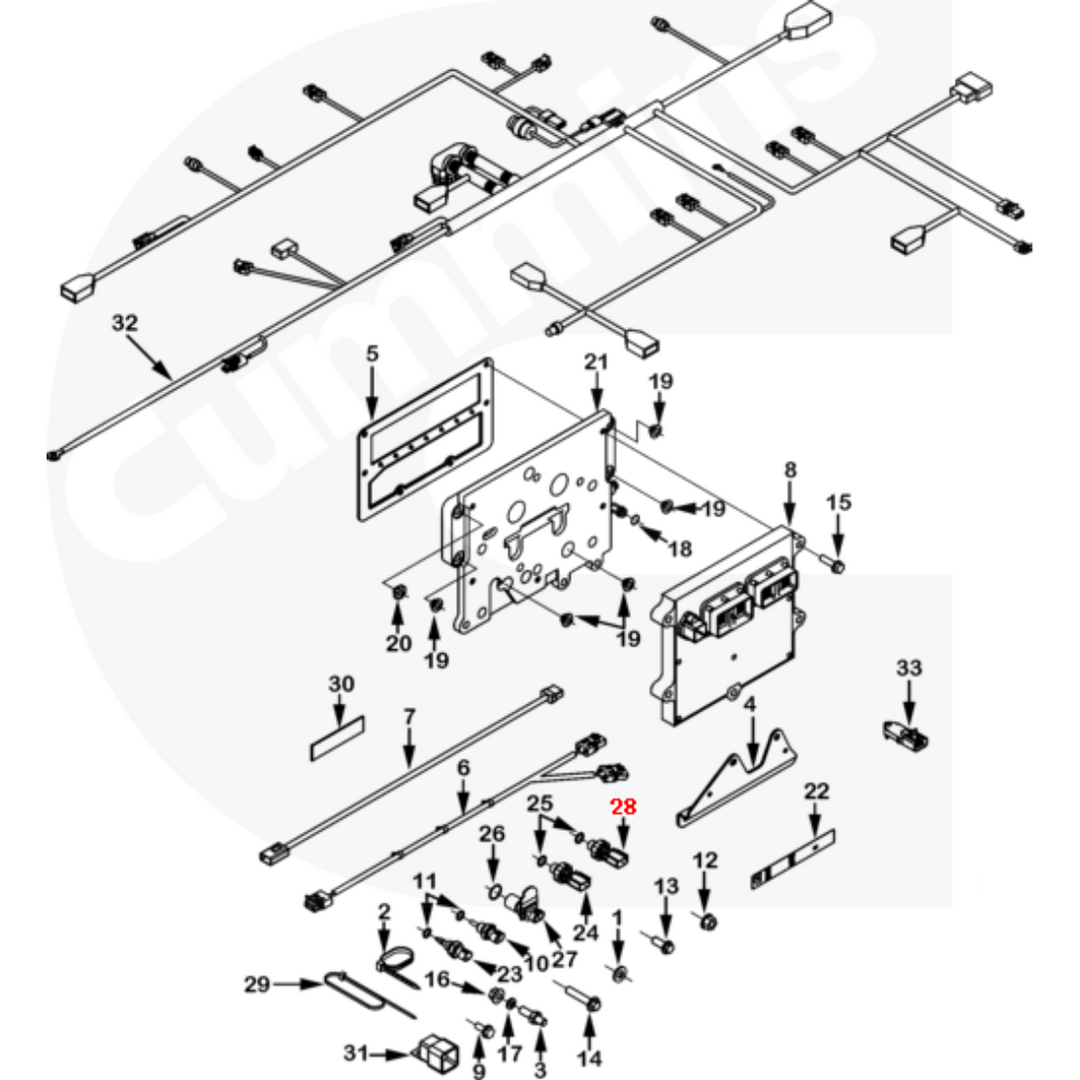 Sensor de presión absoluta del colector (MAP) Cummins ISX (4928593)