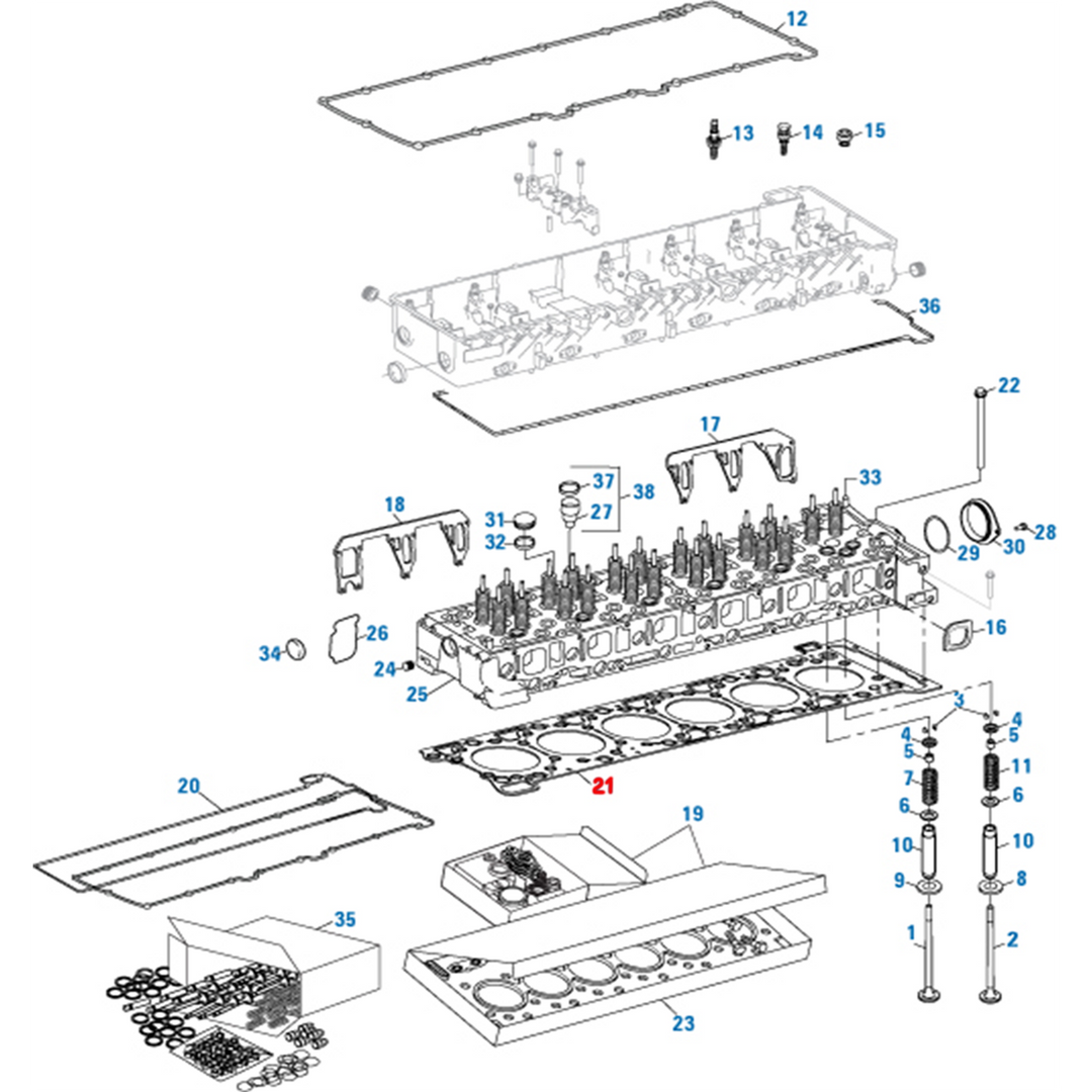 Cylinder Head Gasket Detroit Diesel DD15 906