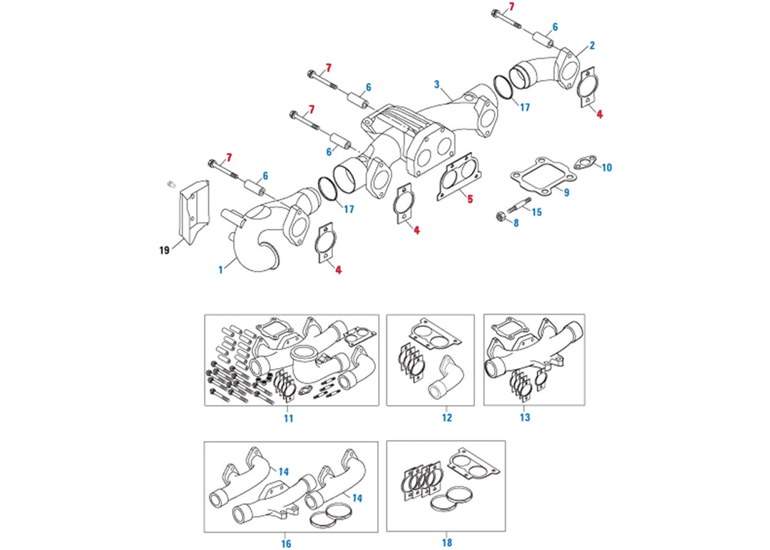 Exahust Manifold Gasket Kit Cummins ISX (3682710)