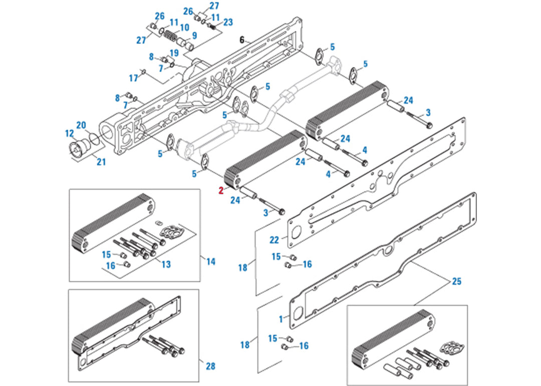 Oil Cooler Cummins ISX (2892304)