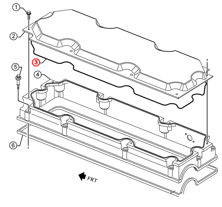 Junta de tapa de válvula para motores Detroit Diesel serie 60 de 12,7 l y 14 l (23511991)
