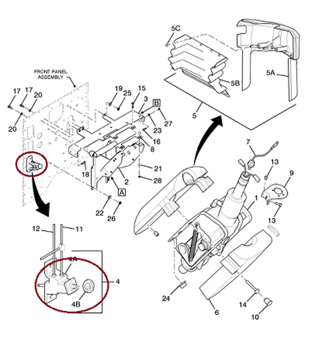 Steering Column Valve, Release Adjustment (Freightliner)