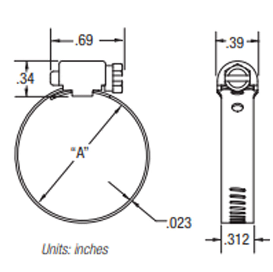Clamp 300SS 5/16 Band 5/16 to 7/8 (10-15 in-lbs)(Set of 10)