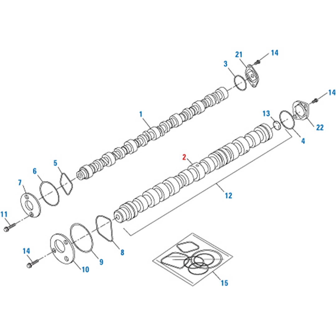 Injector Camshaft for Cummins ISX15 & QSX Dual Overhead Camshaft Engines