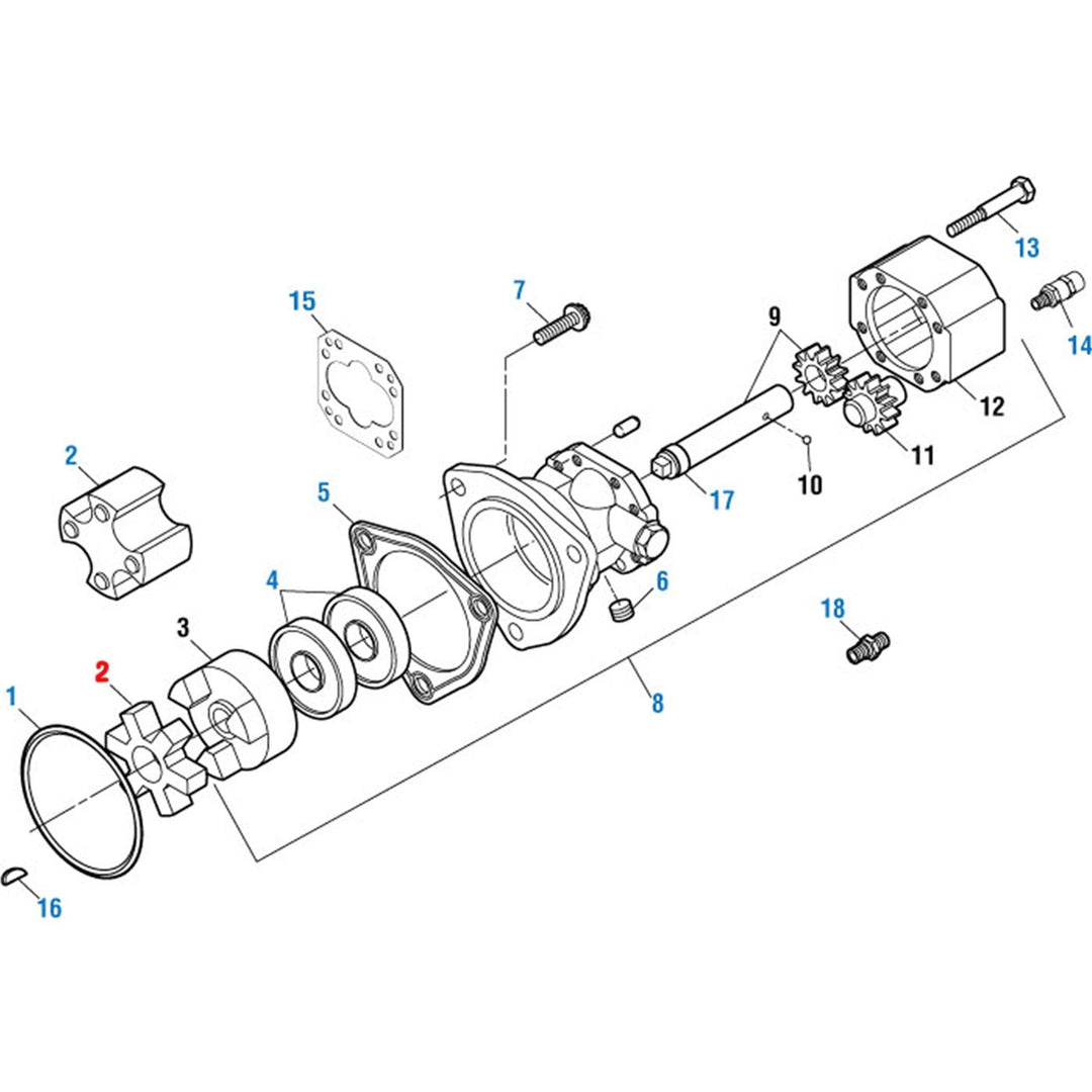Acoplamiento de bomba de combustible Detroit Diesel S60 12.7L (23505249)