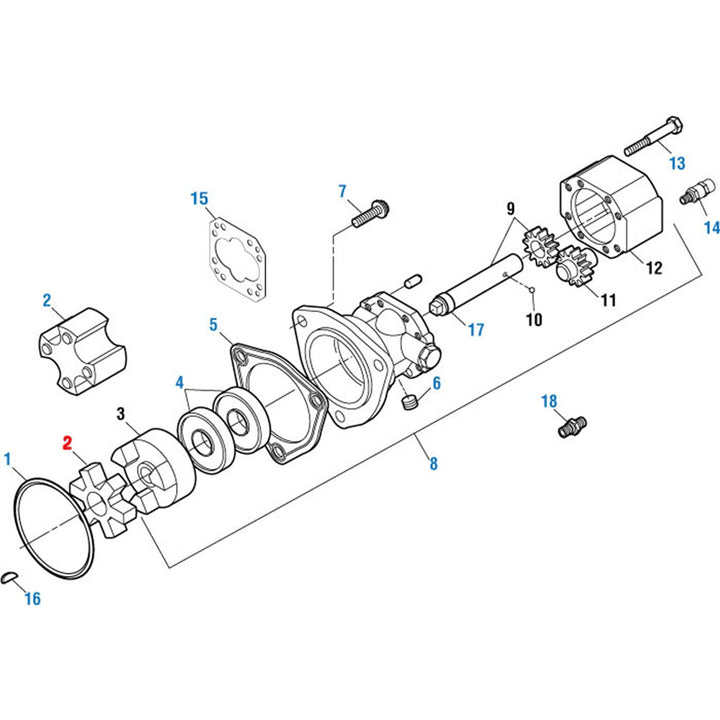 Acoplamiento de bomba de combustible Detroit Diesel S60 12.7L (23505249)