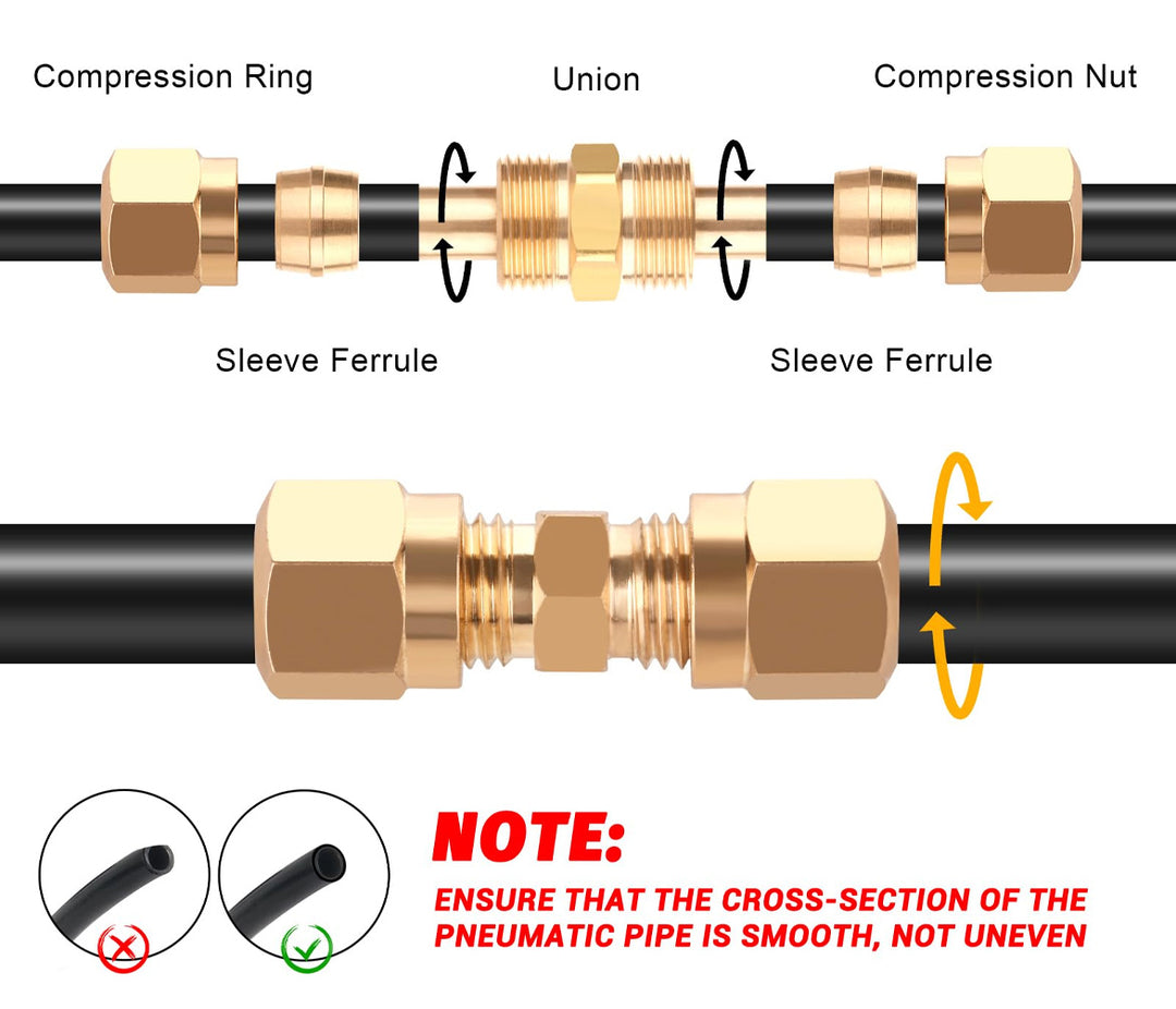 Brass Air Hose Union 1/2" ID