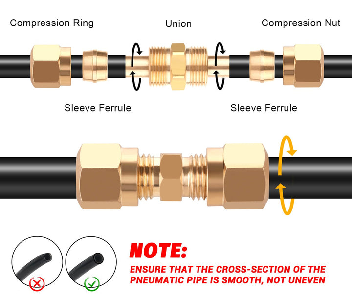 Brass Air Hose Union 1/2" ID