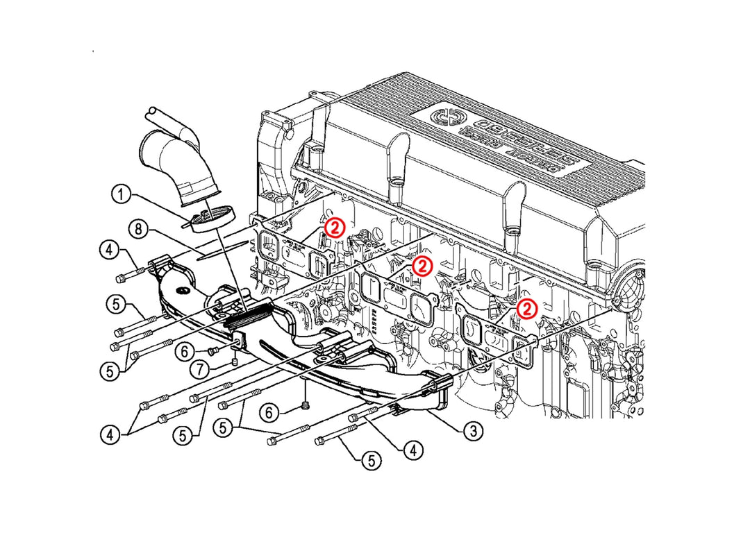 Gasket Intake Manifold Detroit Diesel S60 ( 23531110 )