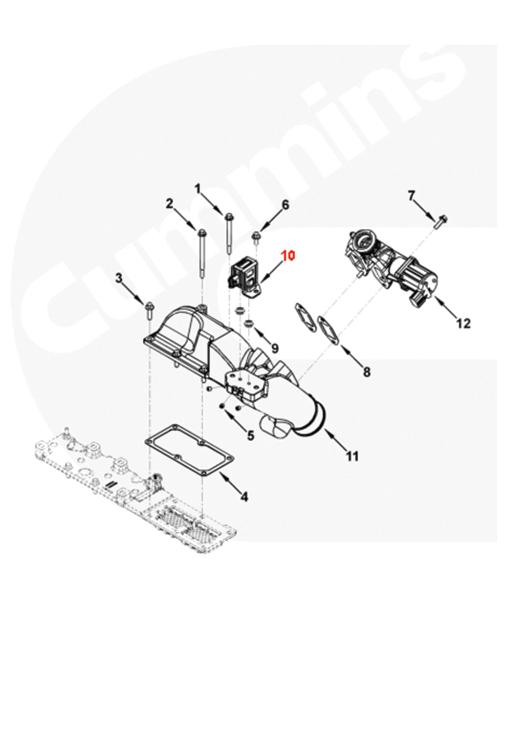 Sensor EGR Differential Pressure Cummins ISX (4921728)