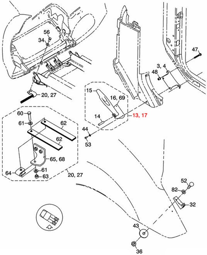 Hood Latch Kit (Freightliner Columbia)