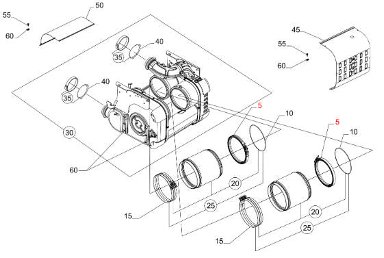 Aftertreatment System V-Band Clamp for DPF 35002