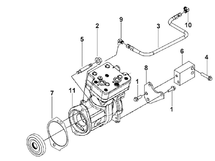 Air Compressor Reman Cummins ISX SOHC (2010+)(Alt 9111530197)