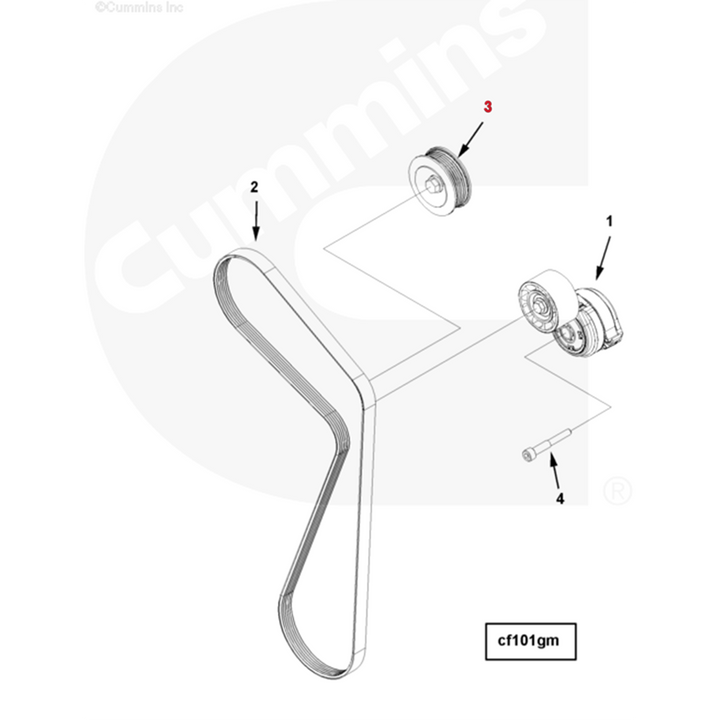 Polea tensora Cummins ISX (3689465)