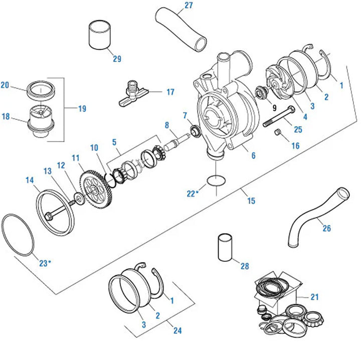Water Pump Plastic Cover S60 12.7L (08922383)