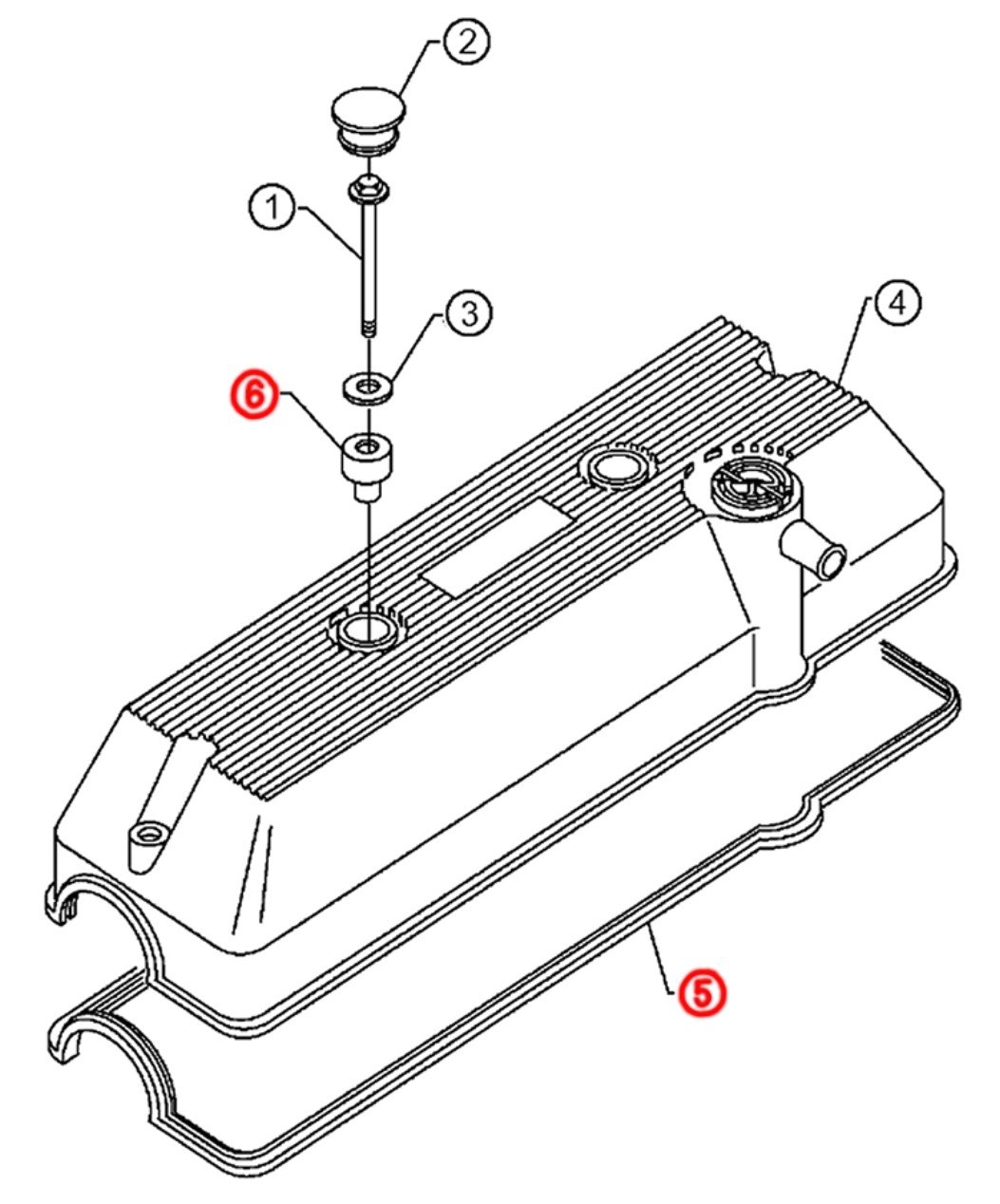 Isolators Bolt & Valve Cover Gasket Kit S60 12.7L (23517912)