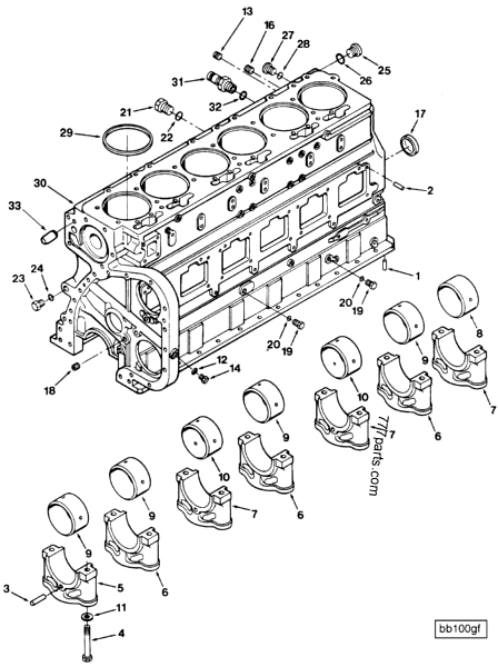 Cylinder Head Bolt Set (36 Pieces) for Cummins N14, NH & NT Series Engines (3071161)