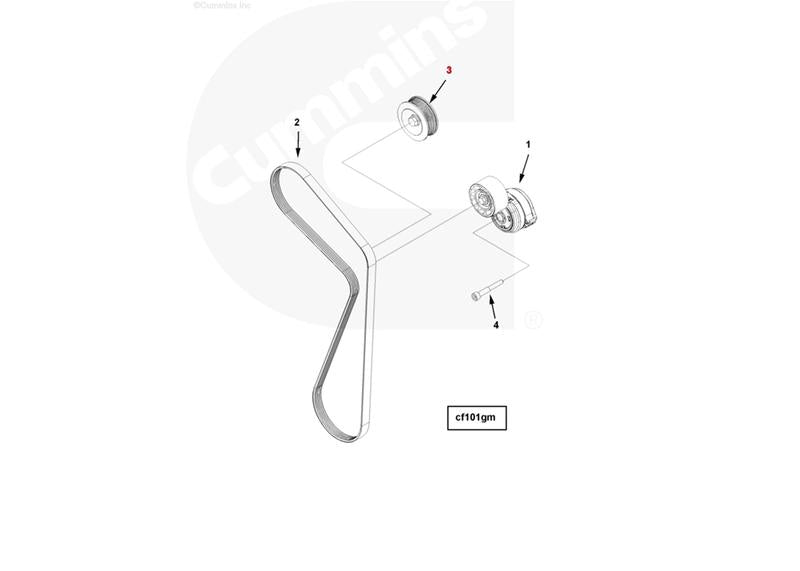3935015 Idler Pulley Cummins ISX (3689465) – DDTP STORE ONLINE