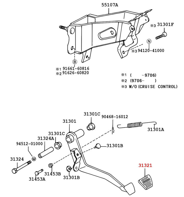 Brake Pedal Cover Freightliner M2, Western Star &amp; Thomas Built Buses
