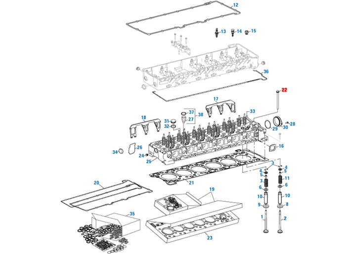 Cyl Head Bolt DD15 (Set of 38) (A4720160169)