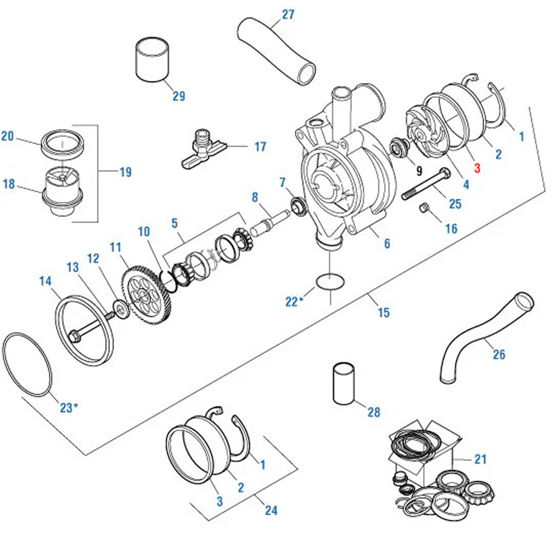 Seal Ring Water Pump Cover For Detroit Diesel S60