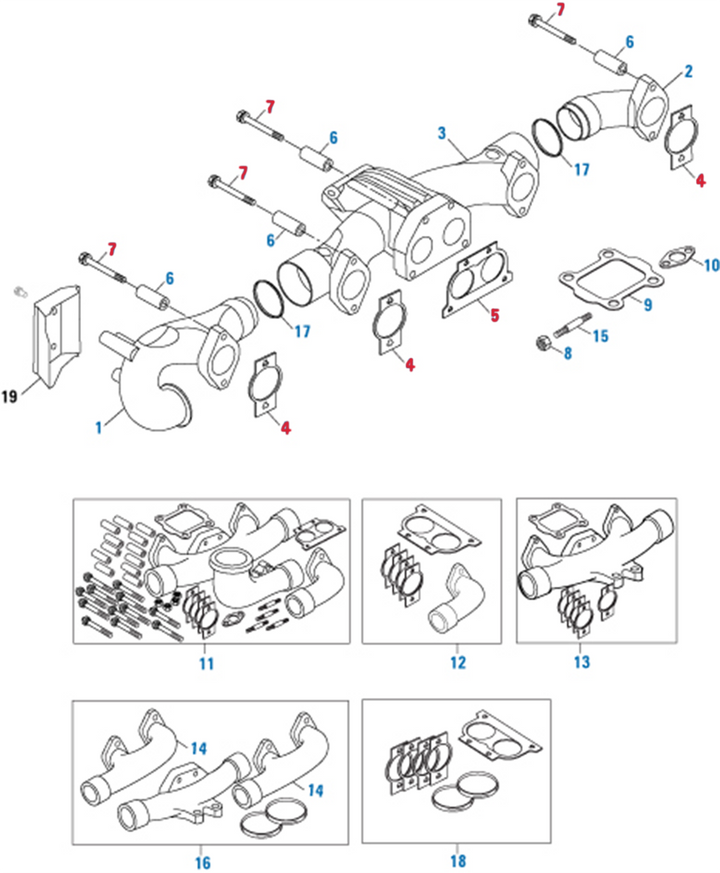 Exhaust Manifold Gasket Kit Cummins ISX15
