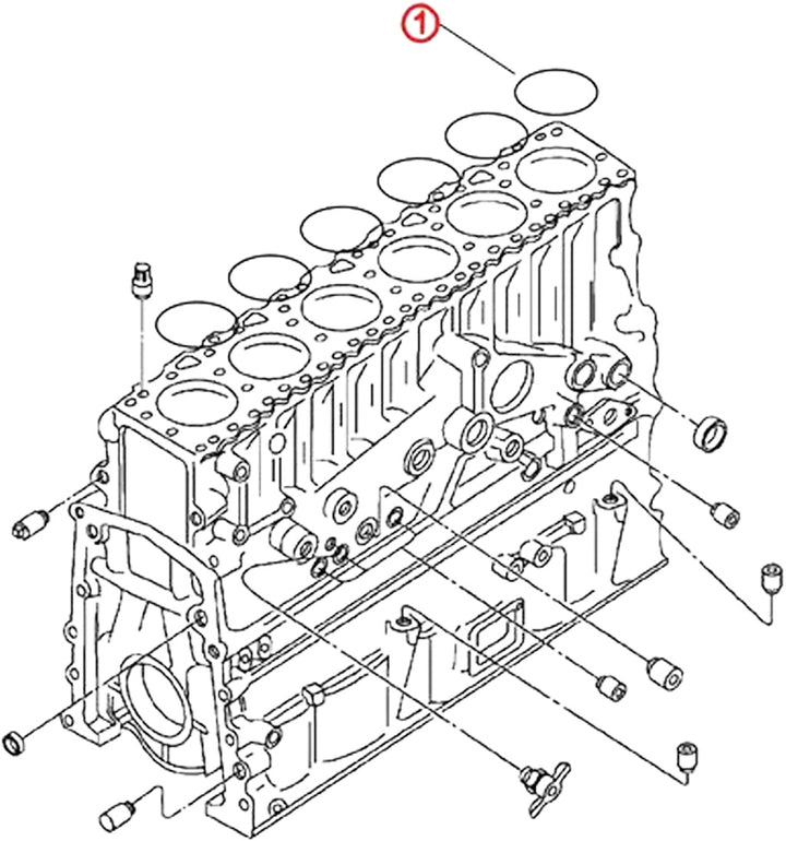 Shim - Liner - 0.032 Cummins ISX  (Set of 6)