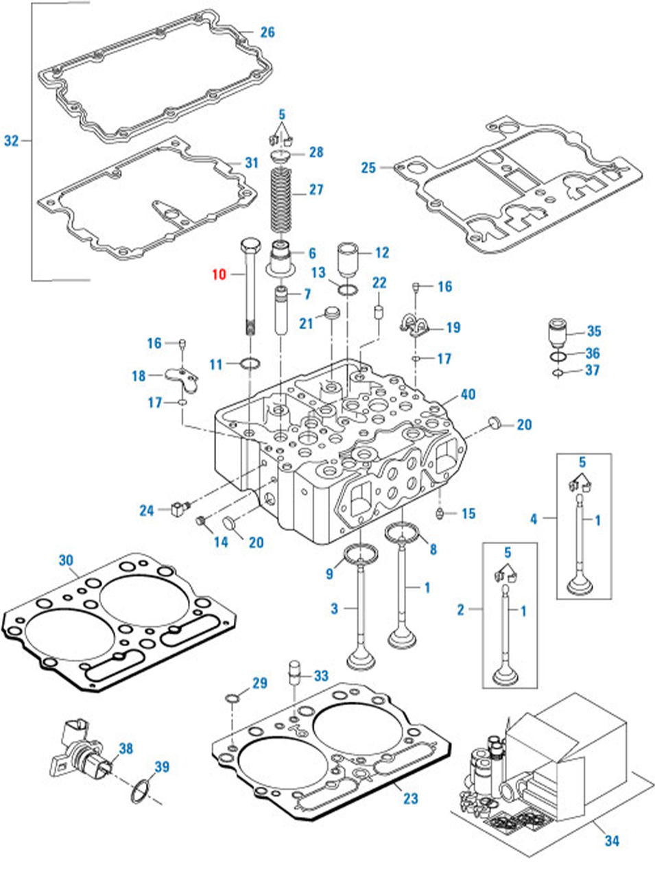 Cylinder Head Bolt Set (36 Pieces) for Cummins N14 & 855 Series