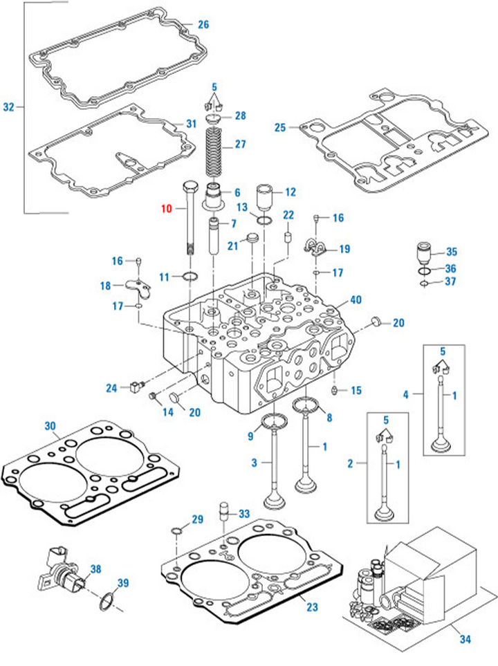 Cylinder Head Bolt Set (36 Pieces) for Cummins N14 & 855 Series