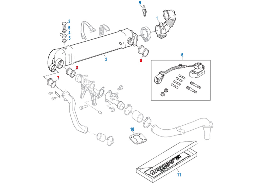 Connecting Pipe EGR Cooler-Housing DD15