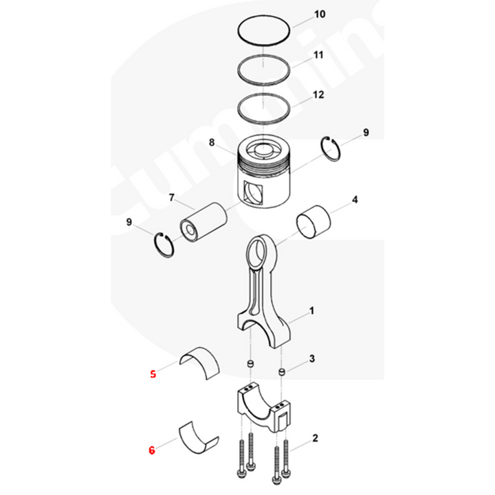 Connecting Rod Bearing Set Cummins ISX15 Dual Overhead Camshaft