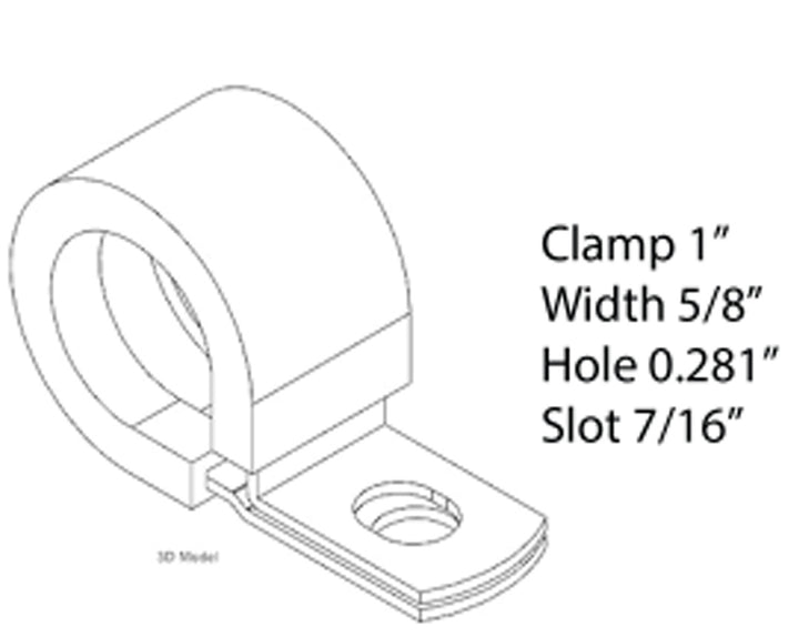 Vinyl Coated Clamp 5/8" x 1" (Set of 10)