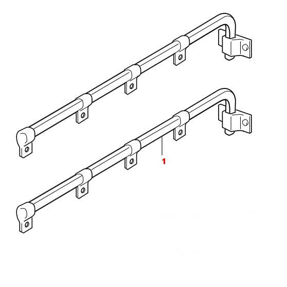 Straight Heavy Duty Mud Flap Hanger Universal Square Bar 29.75" Kit w/ Hardware (Set of 2)