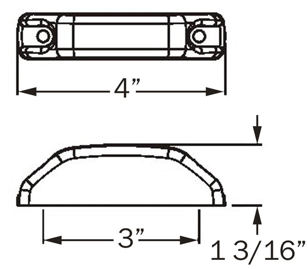 Amber Marker / Clearance Light (6 LED) (Set of 4)