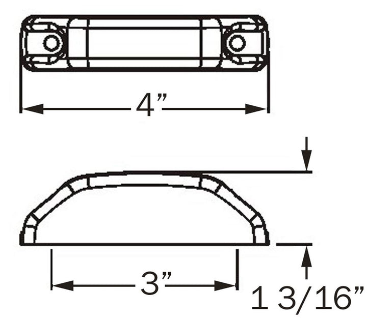 Amber Marker / Clearance Light (6 LED) (Set of 4)