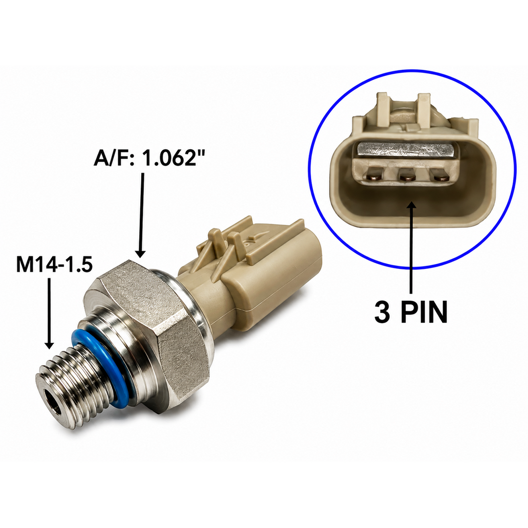 Fuel Pressure Sensor Cummins ISB, QSB & ISX15 EPA13 2007-2016