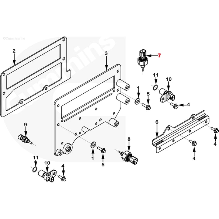 Sensor de presión absoluta del colector de admisión (MAP) Cummins ISX (4921473)