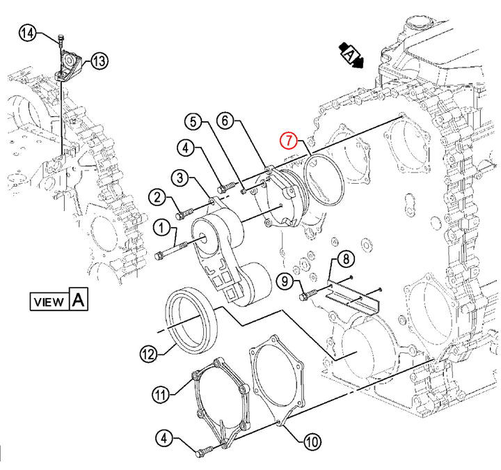 Seal Ring Accessory Drive Detroit Diesel S60 (08929253)