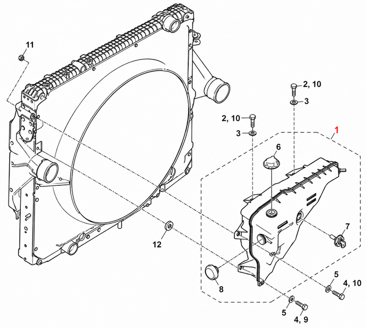 Freightliner Radiator Surge Tank with Cap