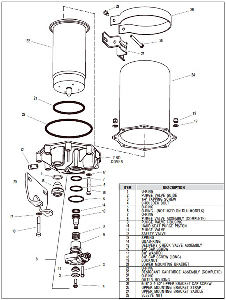 Air Dryer Desiccant Cartridge AD-9
