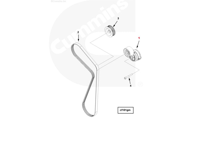Belt Tensioner Compressor Mounting Cummins ISX (3690067)