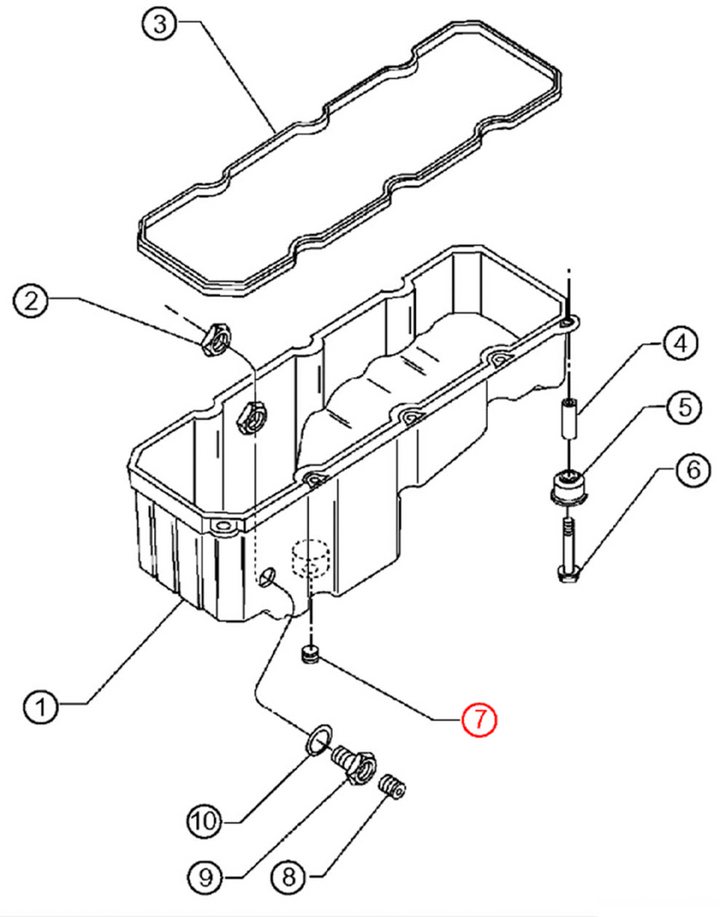 Oil Pan Draining Plug Detroit Diesel S60 (23505720)