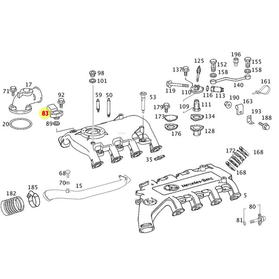 Sensor de presión del colector de admisión MBE (A0101535328)