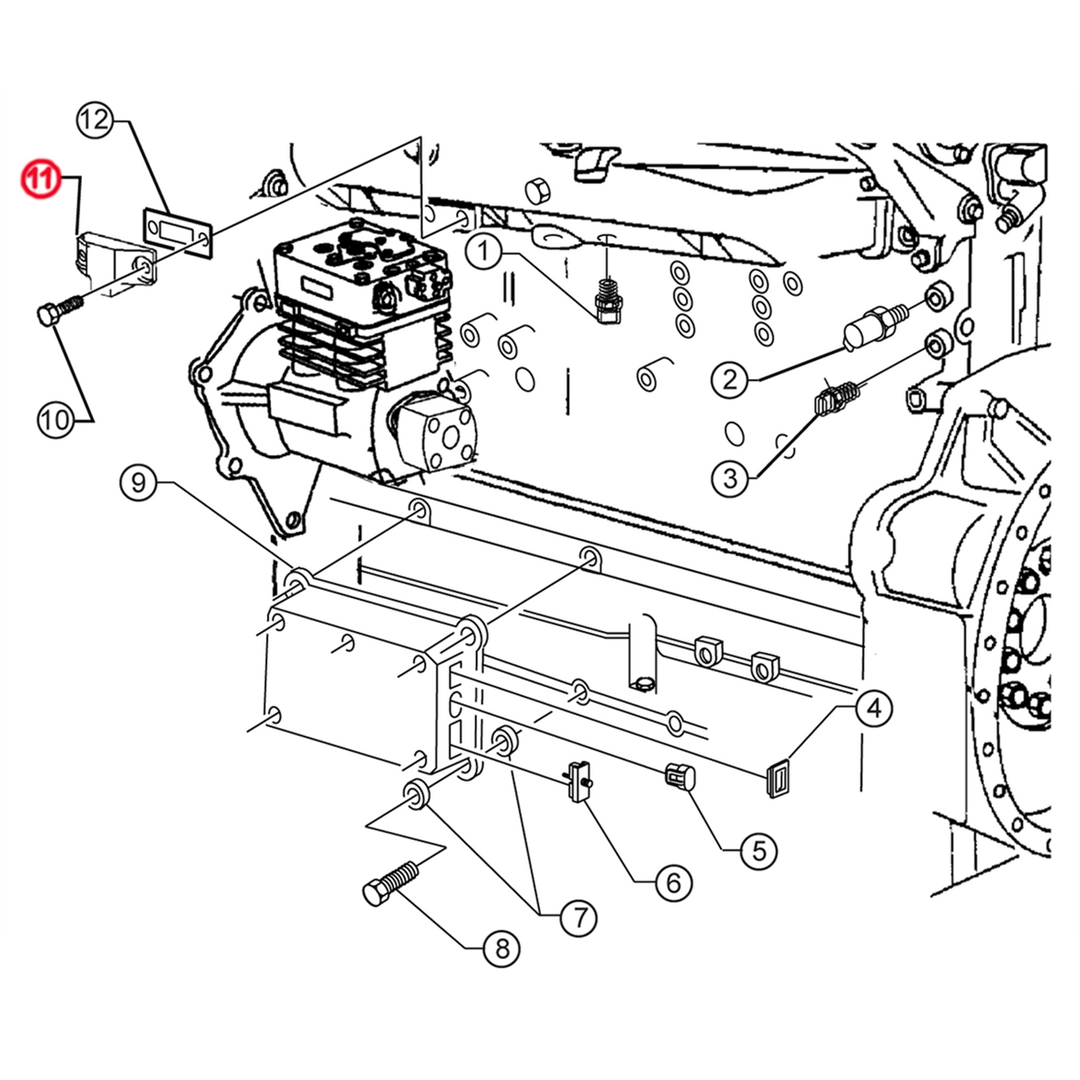 Sensor de presión de sobrealimentación S60 (sin EGR)
