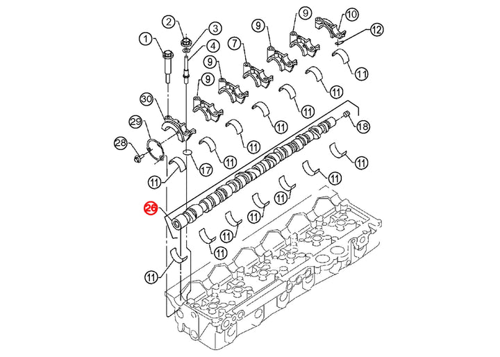 Camshaft S60 12.7L (Non EGR) (23513564)