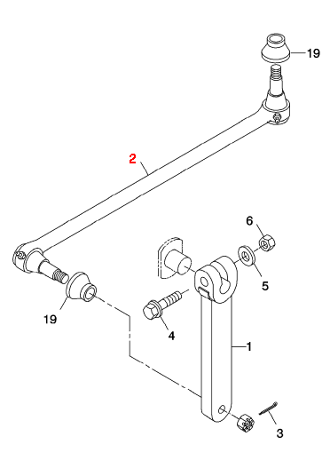 Rod Steering, Link Draglink, SBA, THP60 Freightliner Century, Columbia ( 14-17322-000 )