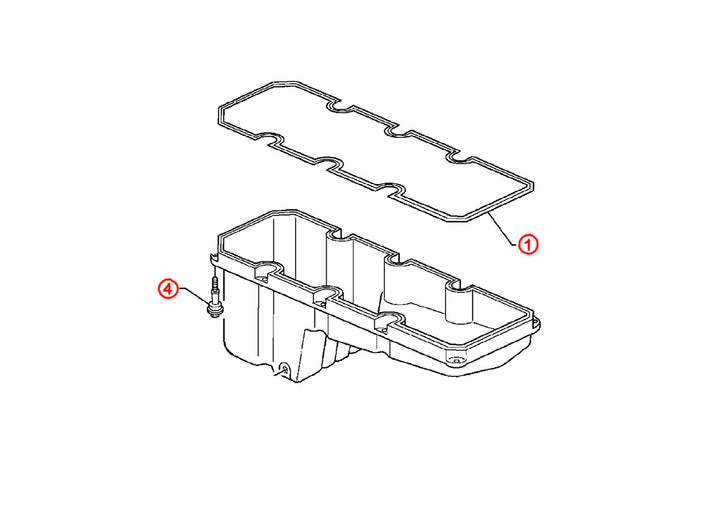 Oil Pan Isolator with Gasket 14L ( 23522281 )