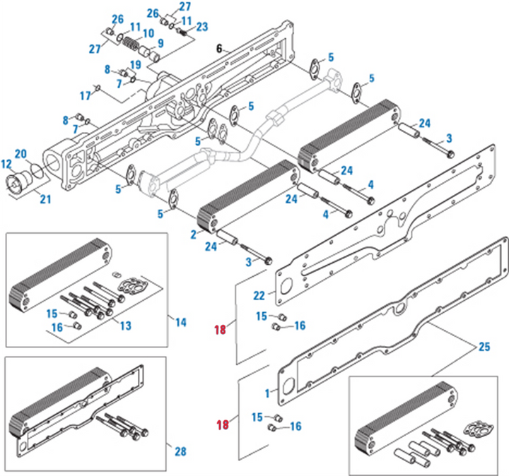 Oil Cooler Housing Gasket Kit Cummins ISX15